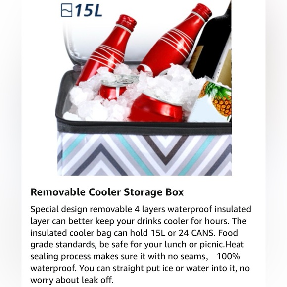 InnoStage - Trunk Organizer with Removable Cooler Bag in Chevron Print - Picture 10 of 15